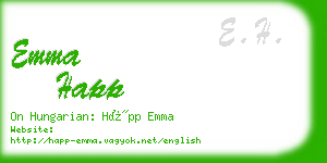 emma happ business card